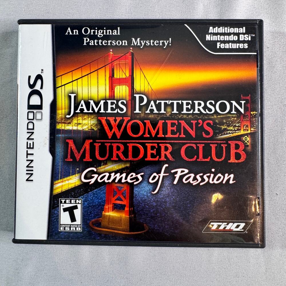 James Patterson Women's Murder Club Games of Passion Nintendo DS Complete CIB